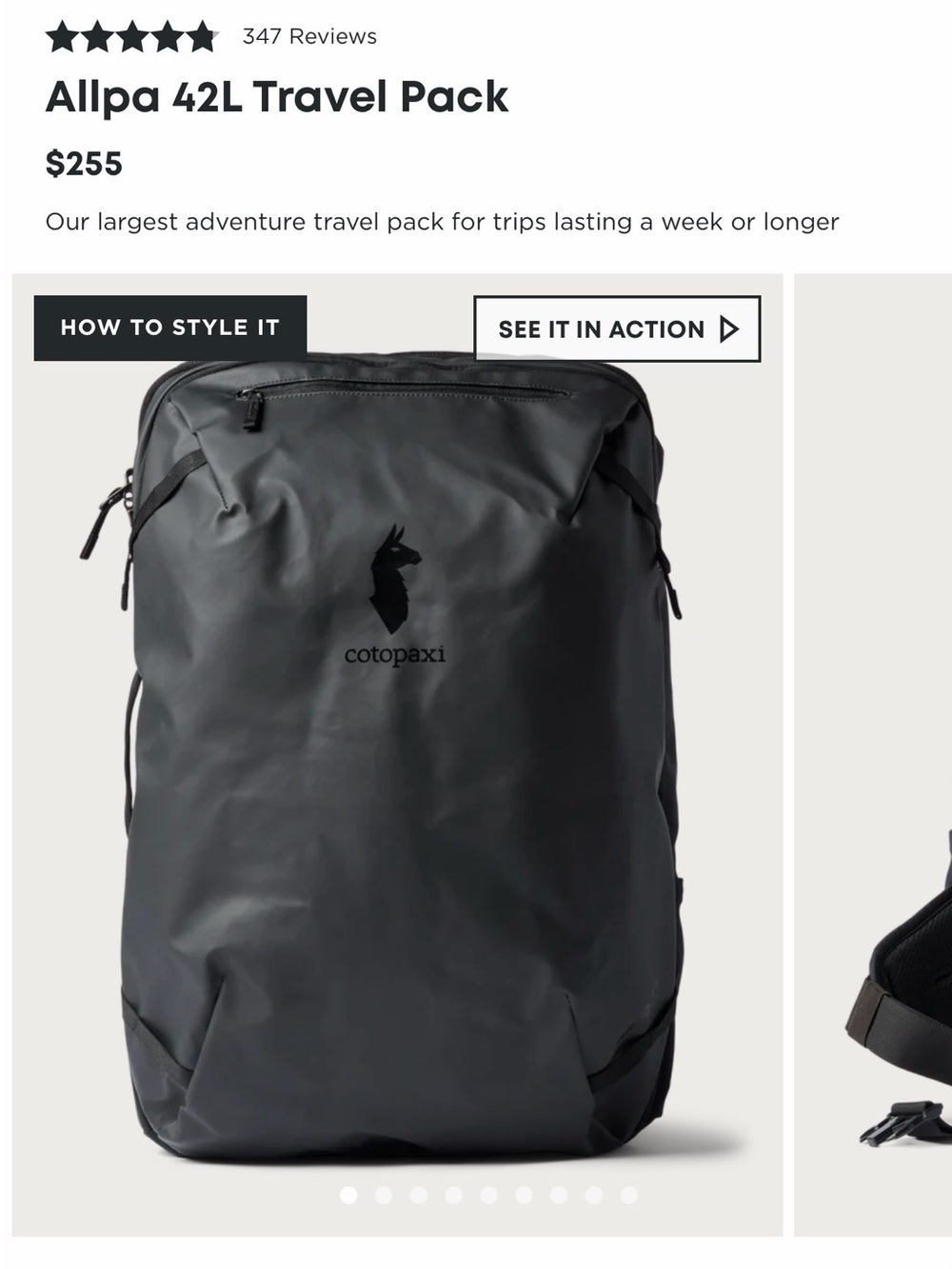 Cotopaxi Allpa 42L travel pack